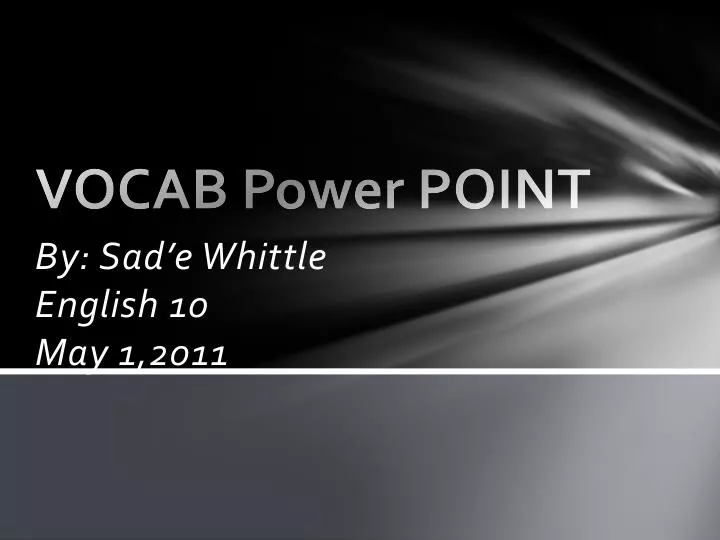vocab power point