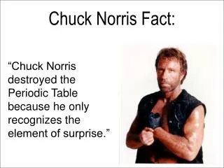 Chuck Norris Fact: