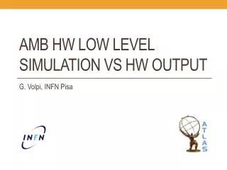 AMB HW low level simulation vs HW output