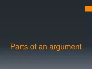 Parts of an argument