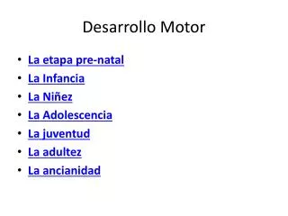 desarrollo motor