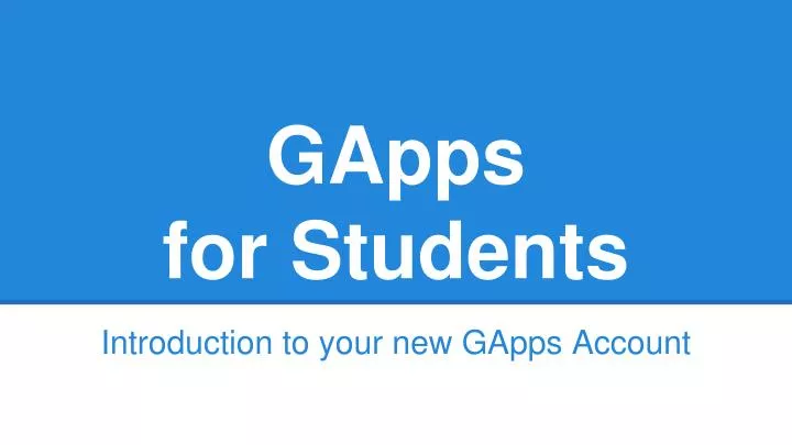 gapps for students