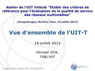 vue d ensemble de l uit t