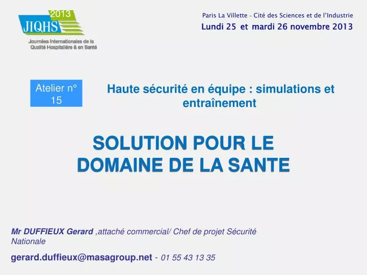 solution pour le domaine de la sante