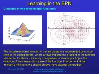 Learning in the BPN