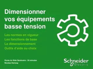 dimensionner vos quipements basse tension