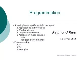 programmation