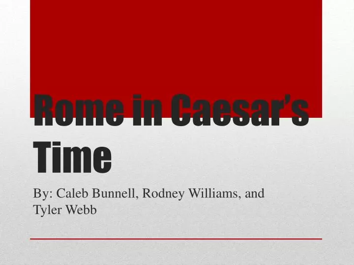 rome in caesar s time