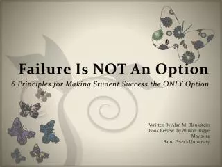 Failure Is NOT An Option