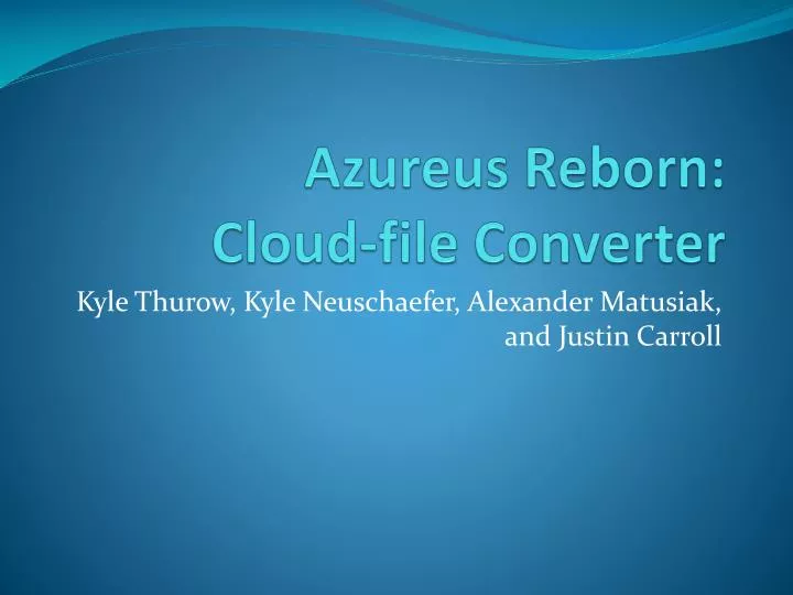 azureus reborn cloud file converter
