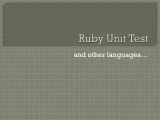Ruby Unit Test