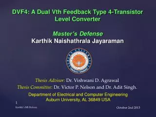 DVF4: A Dual Vth Feedback Type 4-Transistor Level Converter
