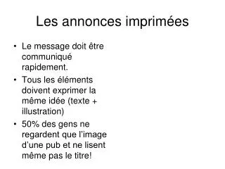 les annonces imprim es