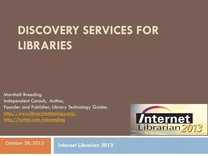 discovery services for libraries