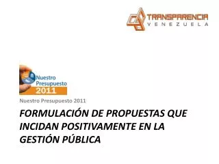 formulaci n de propuestas que incidan positivamente en la gesti n p blica
