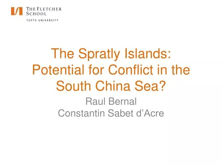 the spratly islands potential for conflict in the south china sea