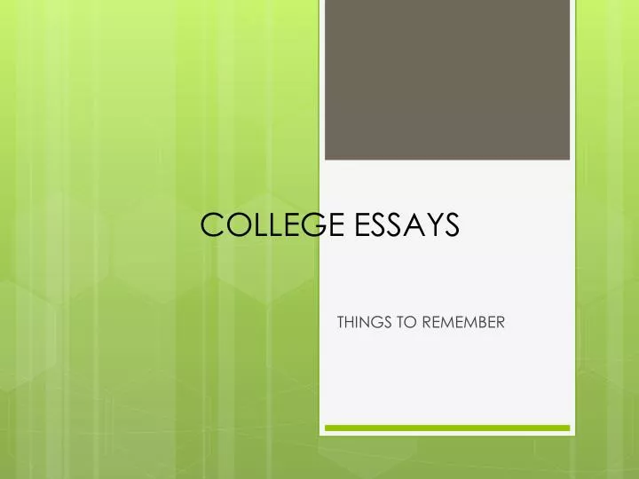 college essays