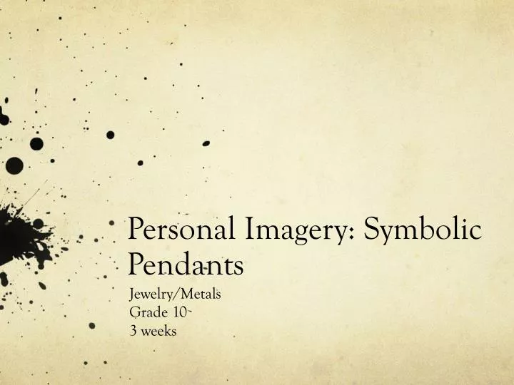 personal imagery symbolic pendants
