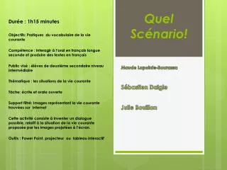 quel sc nario