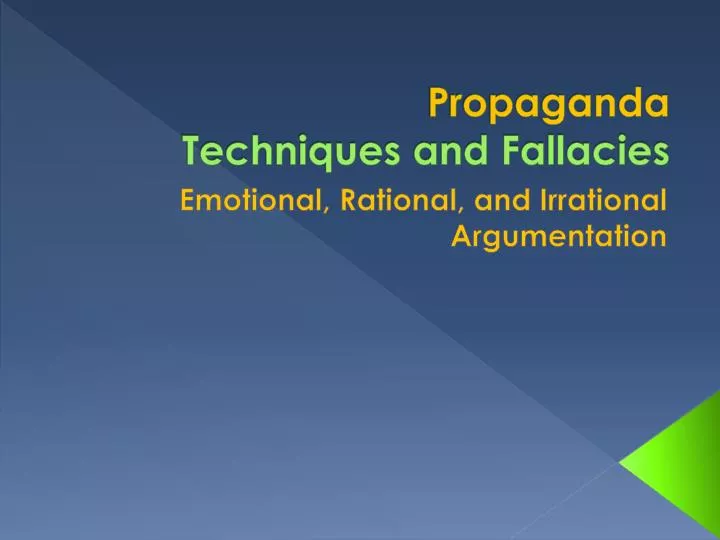 propaganda techniques and fallacies