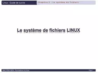 le syst me de fichiers linux