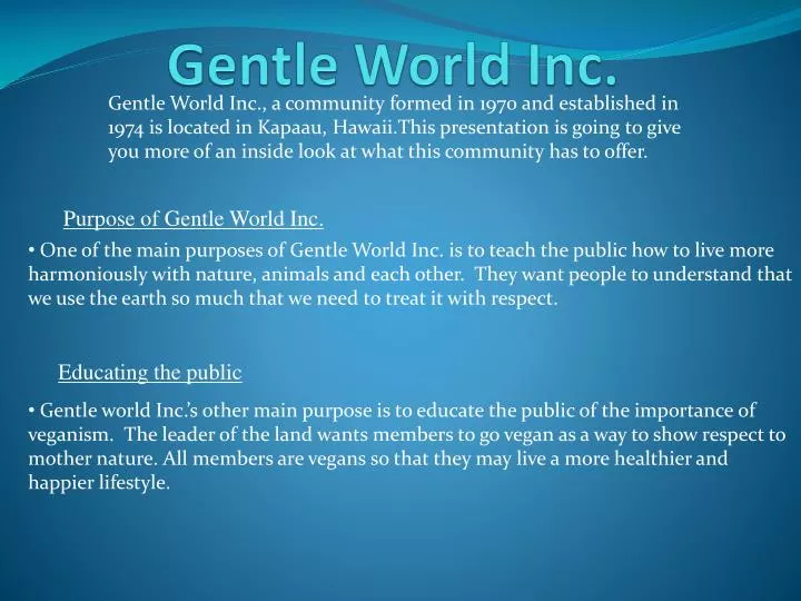 gentle world inc