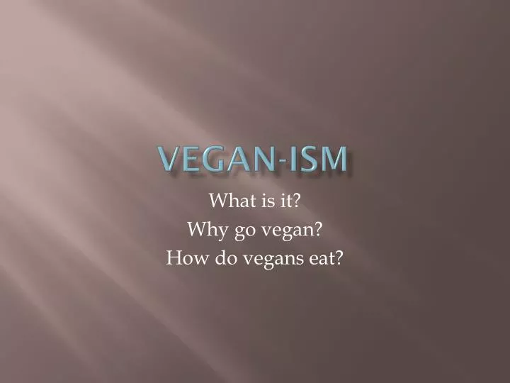 vegan ism