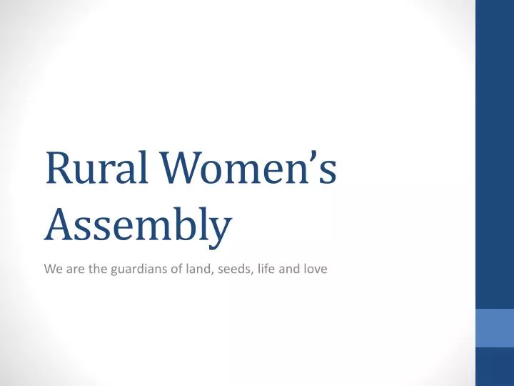 rural women s assembly