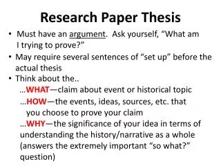 Research Paper Thesis