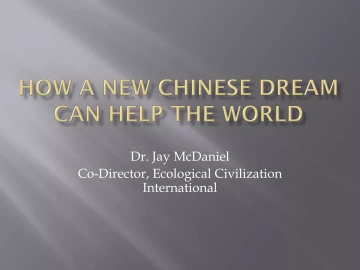 how a new chinese dream can help the world