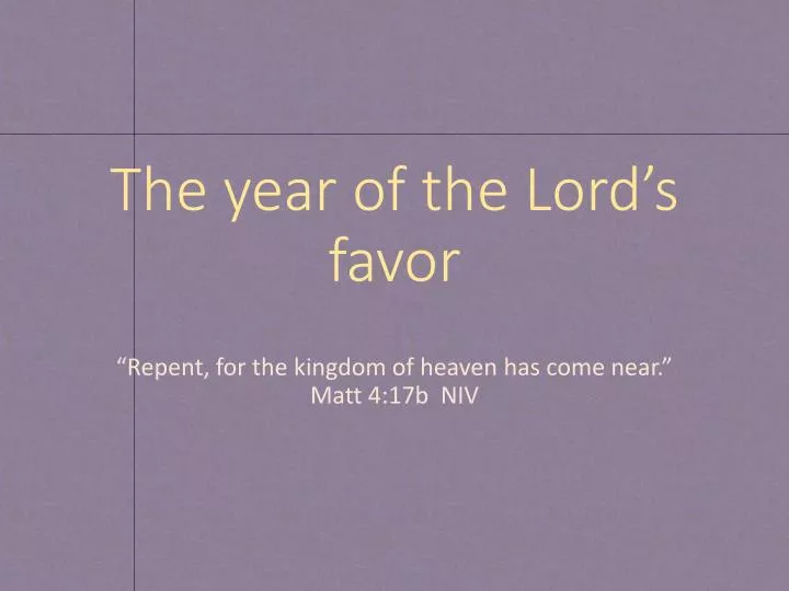 the year of the lord s favor