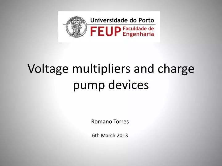 voltage multipliers and charge pump devices