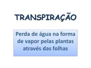transpira o
