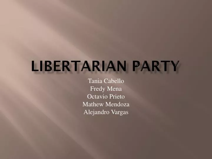 libertarian party