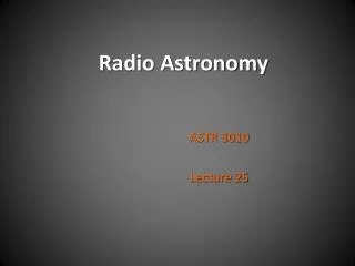 Radio Astronomy