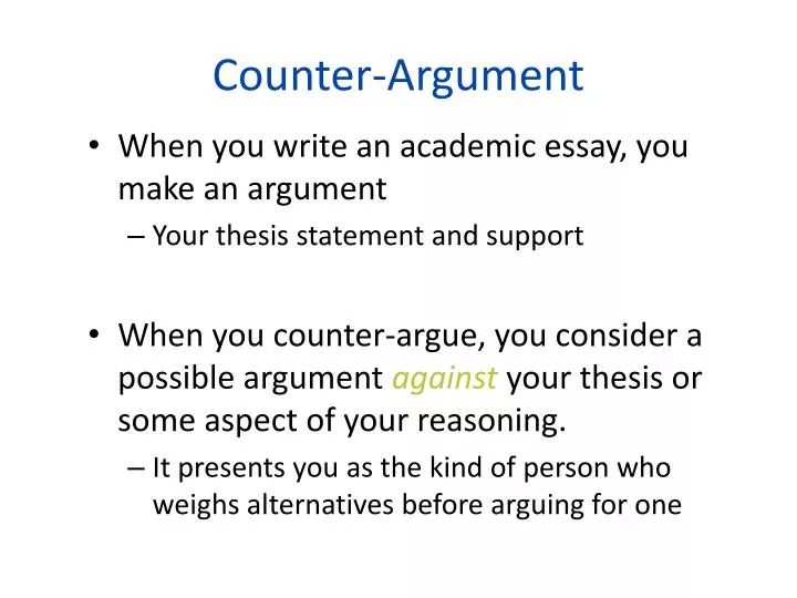 counter argument