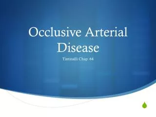 Occlusive Arterial Disease