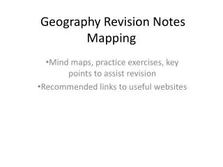 Geography Revision Notes Mapping
