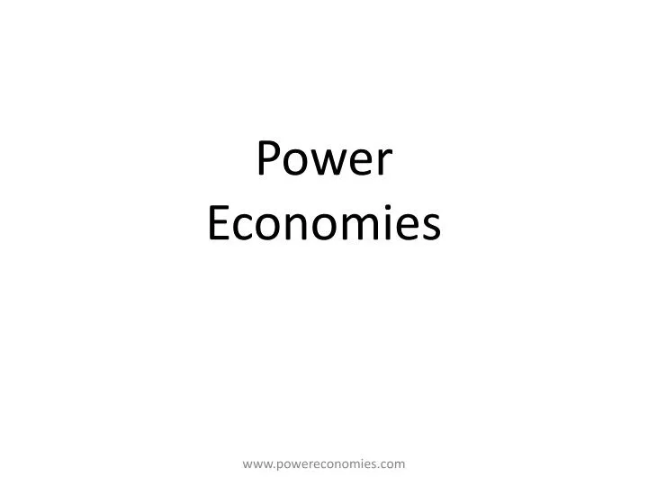 power economies