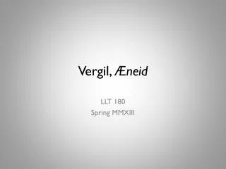 Vergil, Æneid