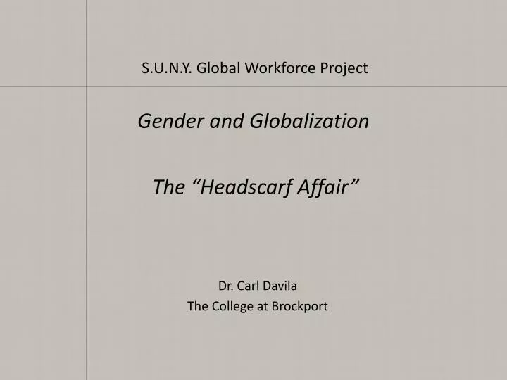 gender and globalization