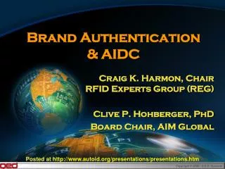 Brand Authentication &amp; AIDC