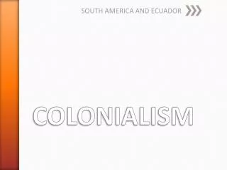 COLONIALISM