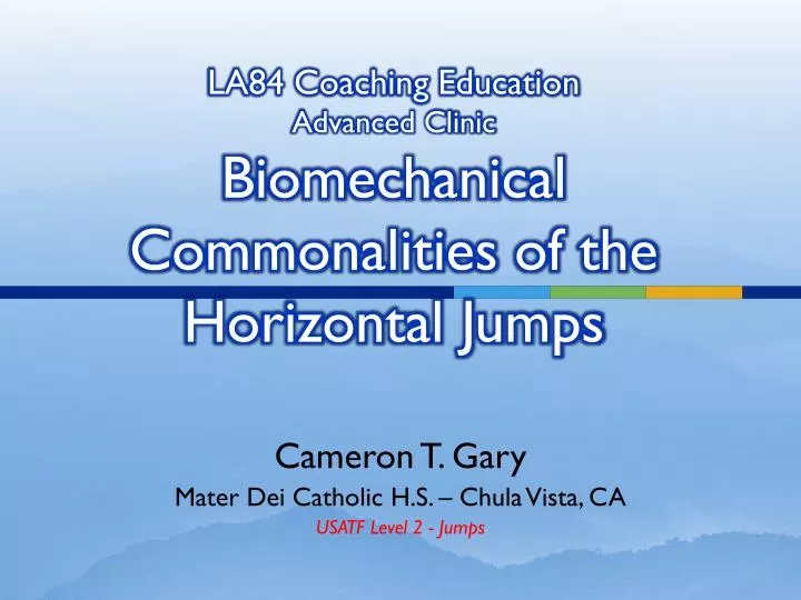 la84 coaching education advanced clinic biomechanical commonalities of the horizontal jumps