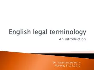 English legal terminology