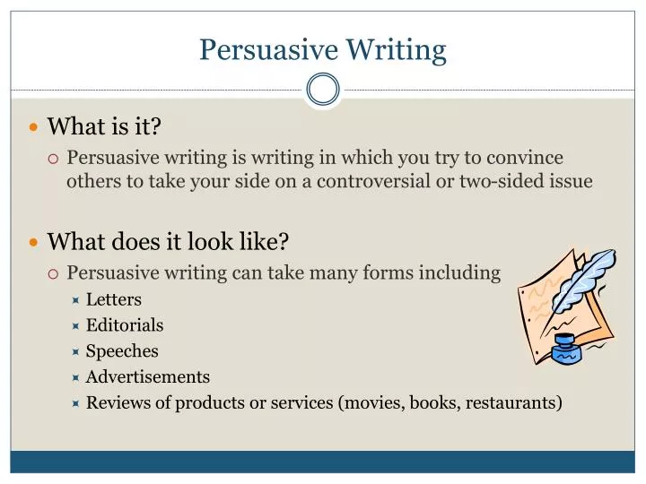 persuasive writing