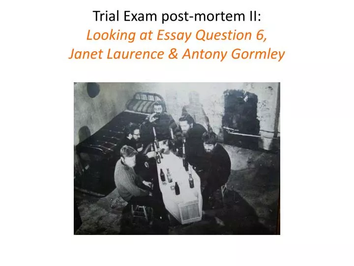 trial exam post mortem ii looking at essay question 6 janet laurence antony gormley