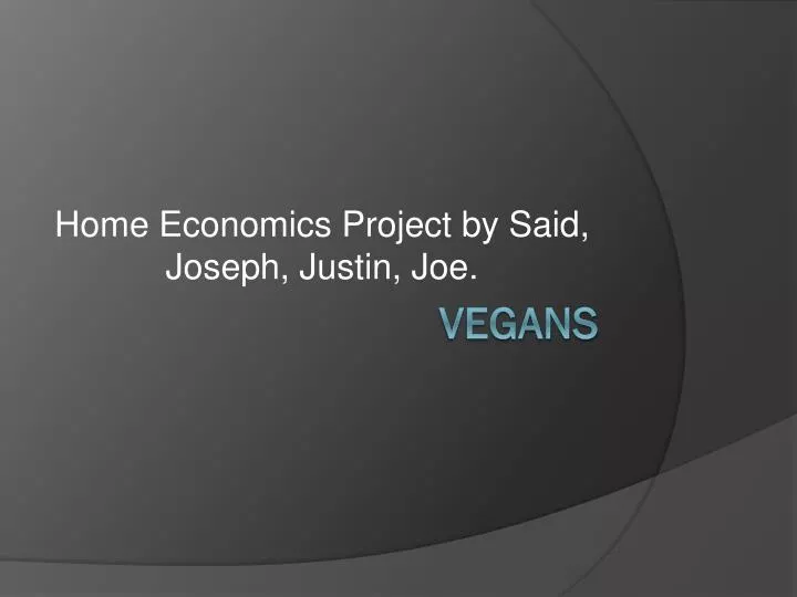 home economics project by said joseph justin joe