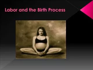 Labor and the Birth Process
