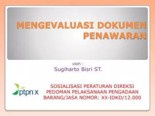 mengevaluasi dokumen penawaran